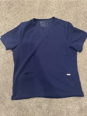 Figs womens Navy V-Neck Scrub Top technical collection